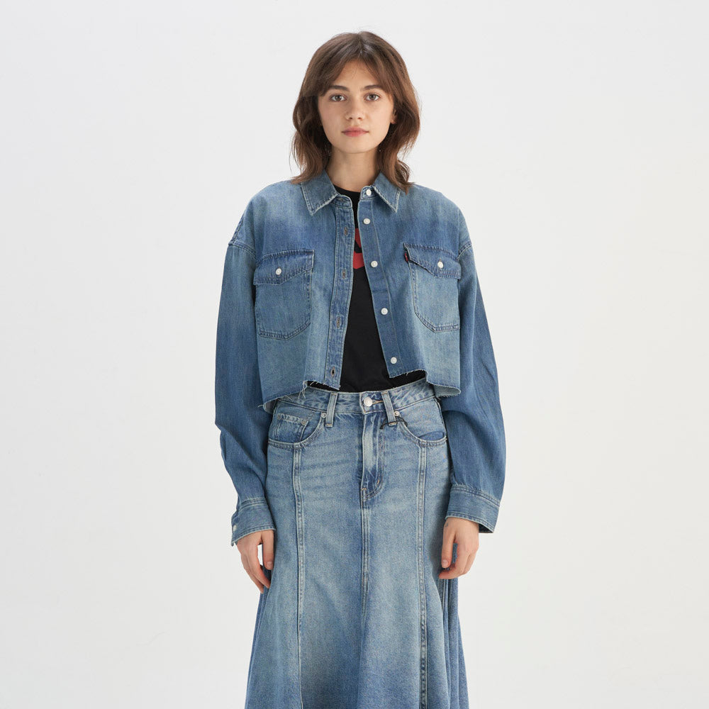 levi's® women's oversized denim jacket 001C10000XS- Blue – Levi's Hong Kong