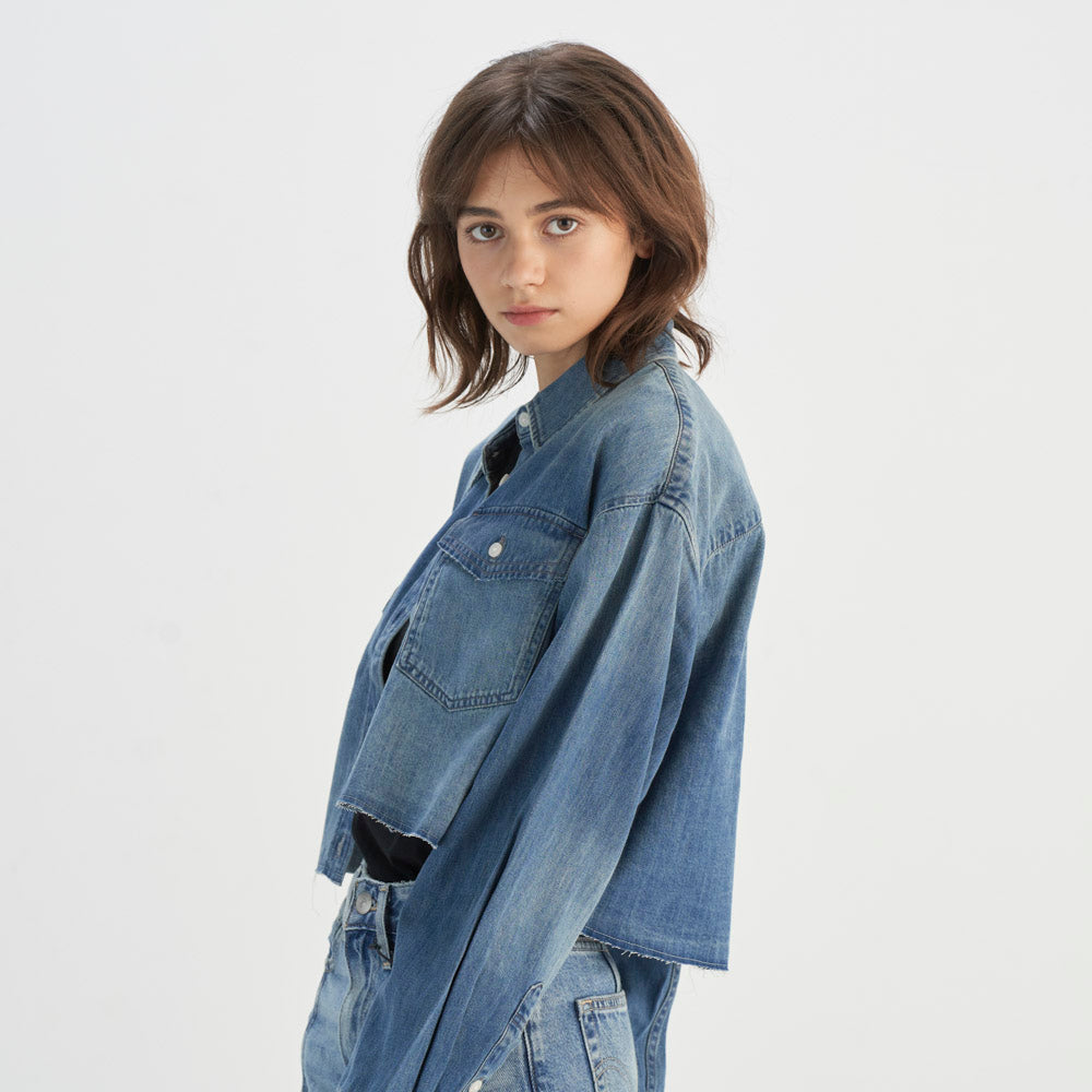 levi's® women's oversized denim jacket 001C10000XS- Blue – Levi's Hong Kong