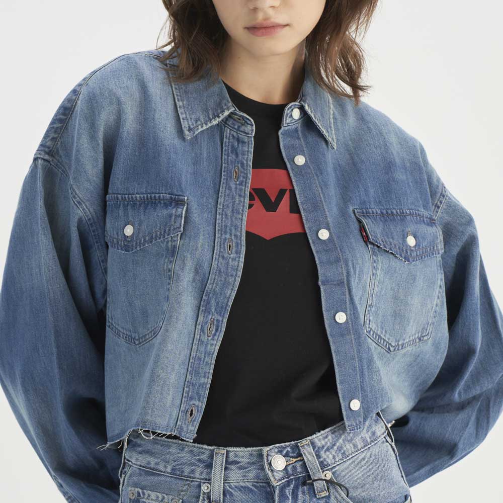 levi's® women's oversized denim jacket 001C10000XS- Blue – Levi's Hong Kong