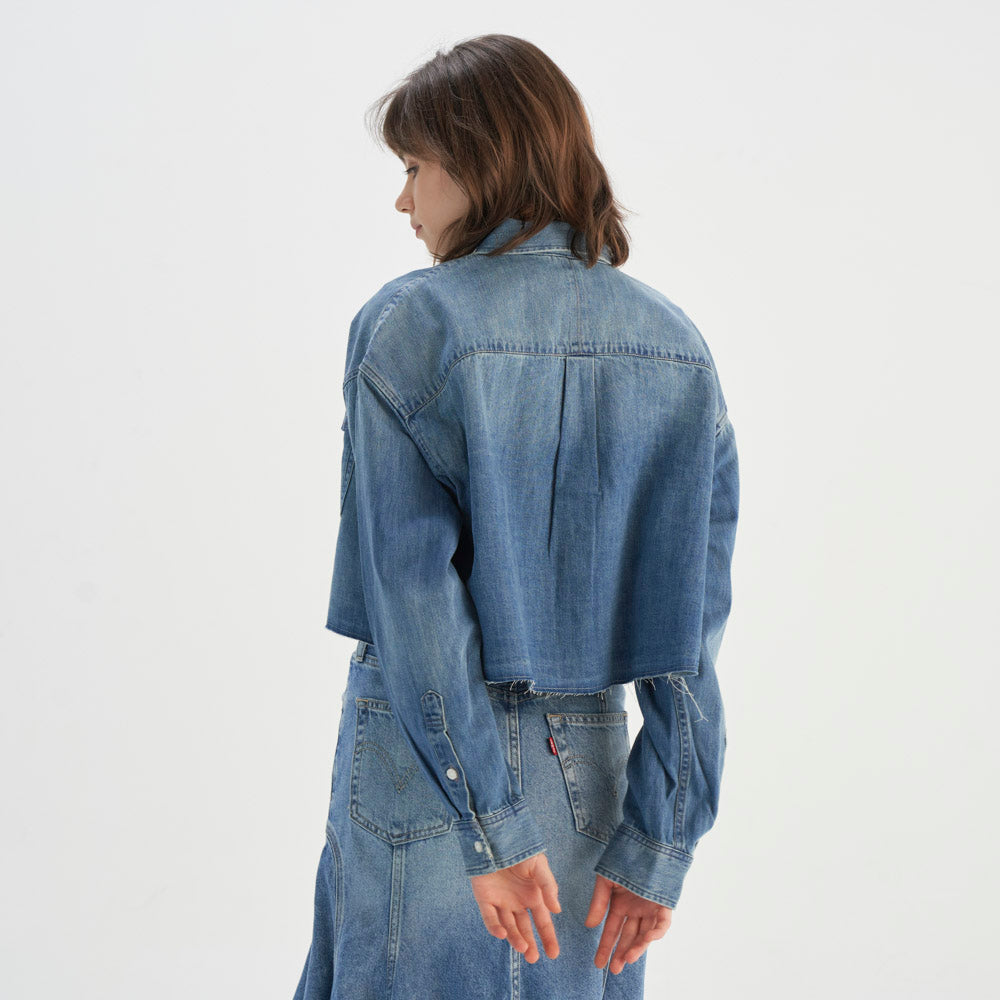 levi's® women's oversized denim jacket 001C10000XS- Blue – Levi's Hong Kong