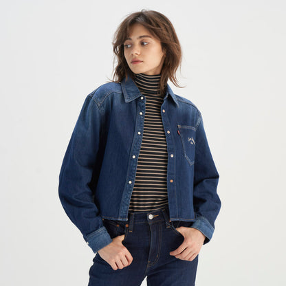 Levi's® Women's Cropped Levi's Printed Denim Jacket