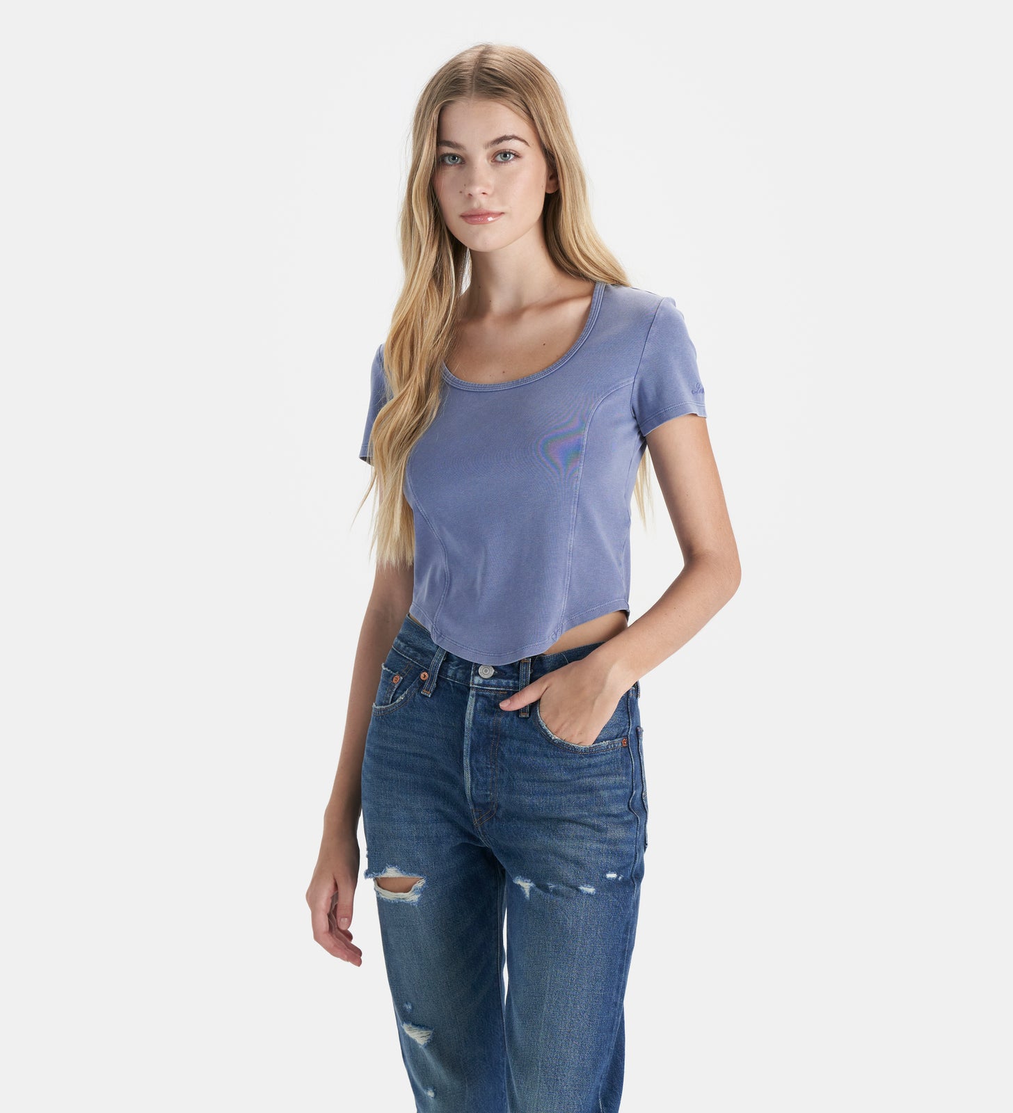 levi's® short sleeve t-shirt | women's 0019V0000S- Blue – Levi's Hong Kong