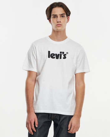 levi's® 鬆身短袖印花t-shirt | 男裝 161430390S- POSTER LOGO WHITE  – Levi's 香港