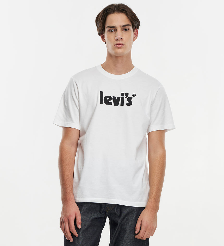 levi's® 鬆身短袖印花t-shirt | 男裝 161430390S- POSTER LOGO WHITE – Levi's 香港