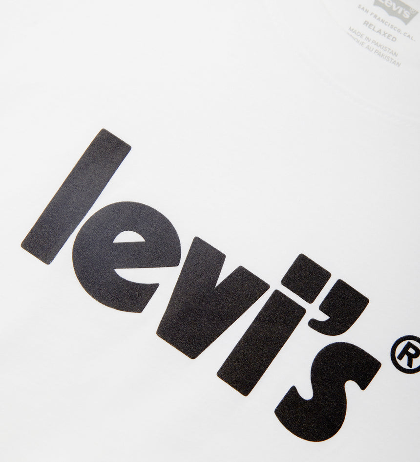 levi's® 鬆身短袖印花t-shirt | 男裝 161430390S- POSTER LOGO WHITE – Levi's 香港