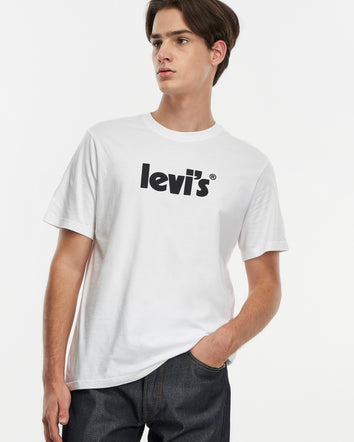 levi's® 鬆身短袖印花t-shirt | 男裝 161430390S- POSTER LOGO WHITE  – Levi's 香港