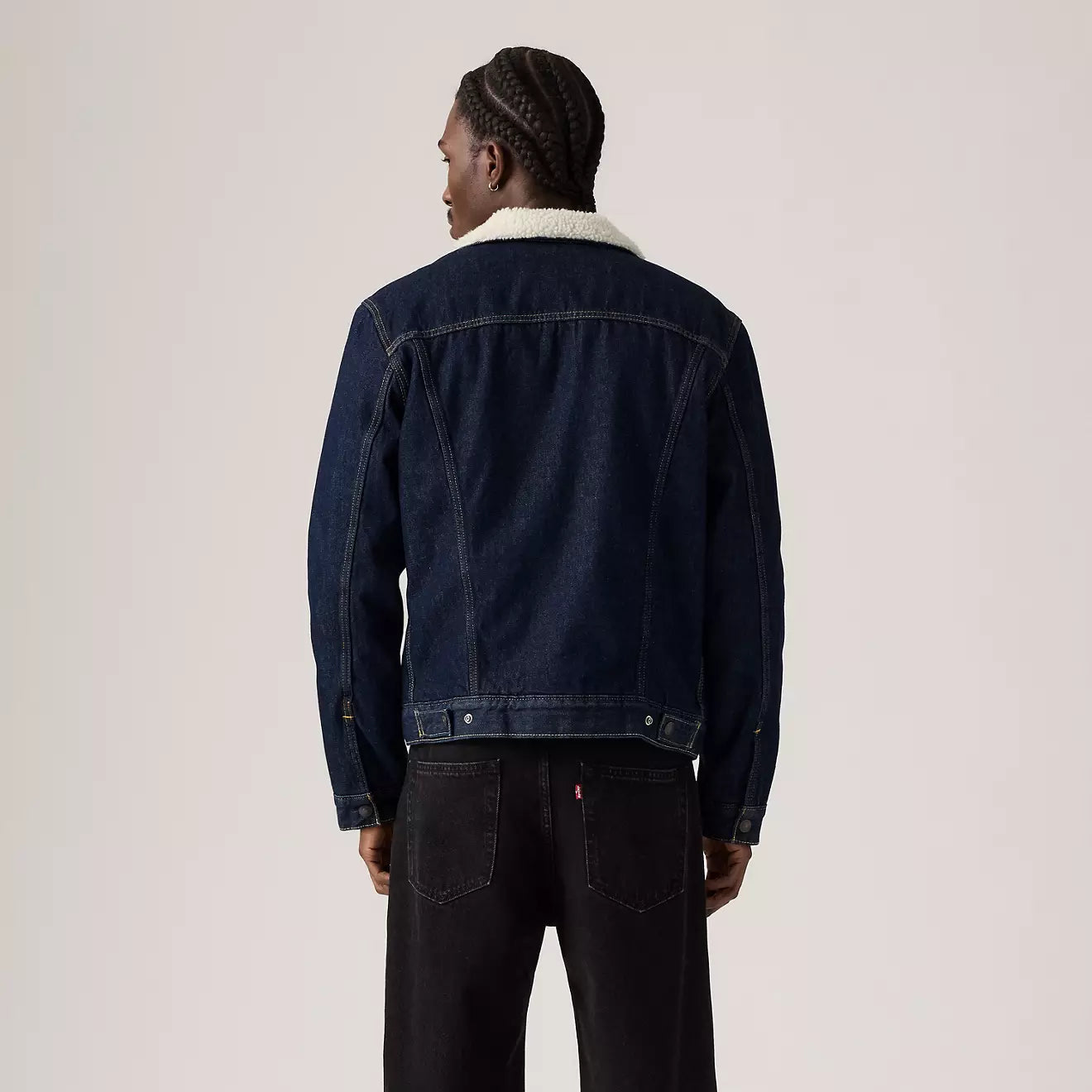 levi's® type iii sherpa trucker 羊毛外套 | 男裝   163650271XS- Dark Indigo – Levi's 香港