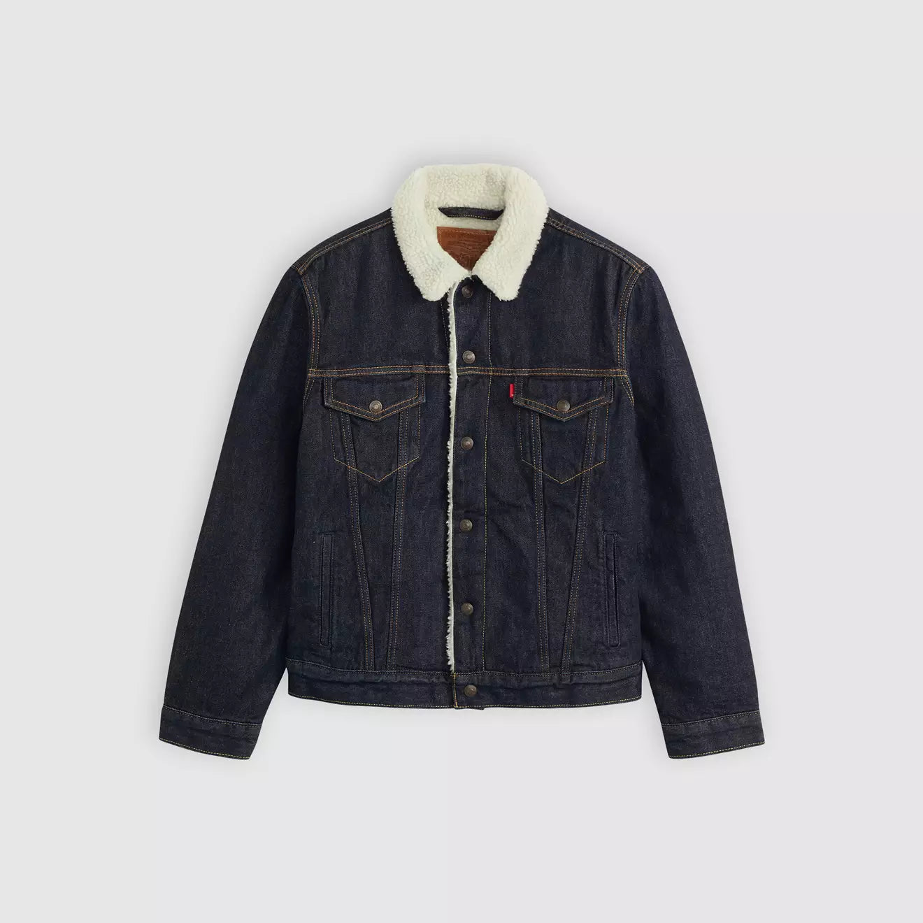 levi's® type iii sherpa trucker 羊毛外套 | 男裝   163650271XS- Dark Indigo – Levi's 香港