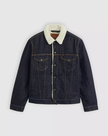 levi's® type iii sherpa trucker 羊毛外套 | 男裝   163650271XS- Dark Indigo  – Levi's 香港
