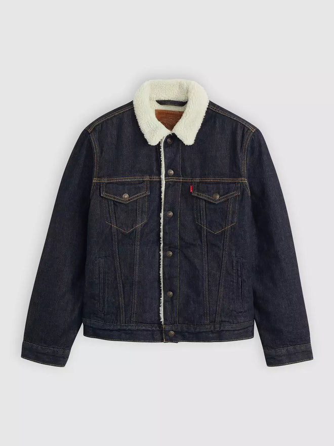 levi's® type iii sherpa trucker 羊毛外套 | 男裝   163650271XS- Dark Indigo  – Levi's 香港