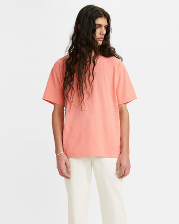 levi's® made & crafted® 粉色圓領寬鬆 tee 175910003L- PAPAYA PUNCH  – Levi's 香港