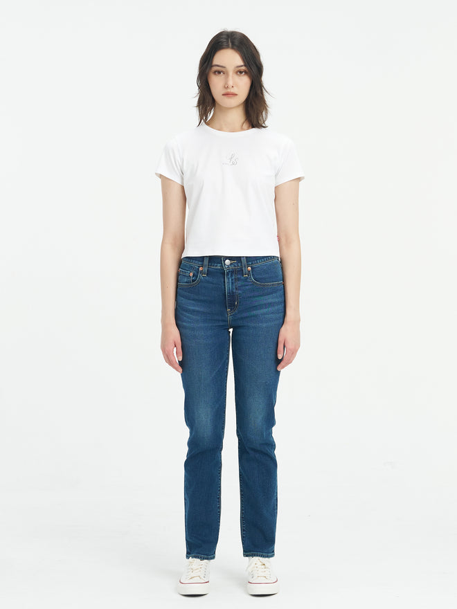 levi's® performance warm 724™ high-waisted straight jeans 1888304342530 Indigo  – Levi's Hong Kong