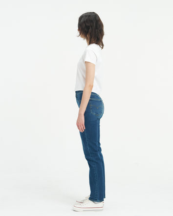 levi's® performance warm 724™ high-waisted straight jeans 1888304342530 Indigo  – Levi's Hong Kong