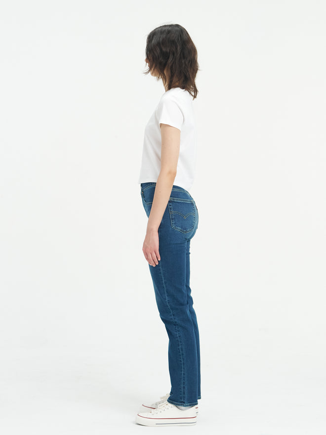levi's® performance warm 724™ high-waisted straight jeans 1888304342530 Indigo  – Levi's Hong Kong