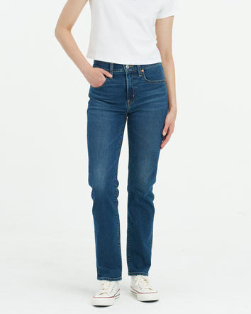 levi's® performance warm 724™ high-waisted straight jeans 1888304342530 Indigo  – Levi's Hong Kong