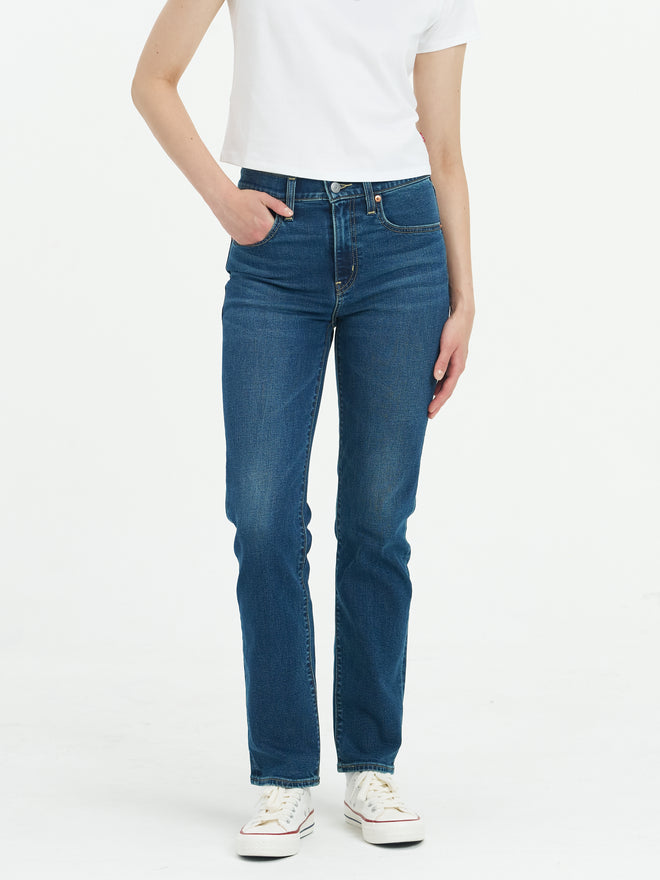 levi's® performance warm 724™ high-waisted straight jeans 1888304342530 Indigo  – Levi's Hong Kong