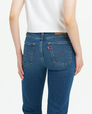 levi's® performance warm 724™ high-waisted straight jeans 1888304342530 Indigo  – Levi's Hong Kong