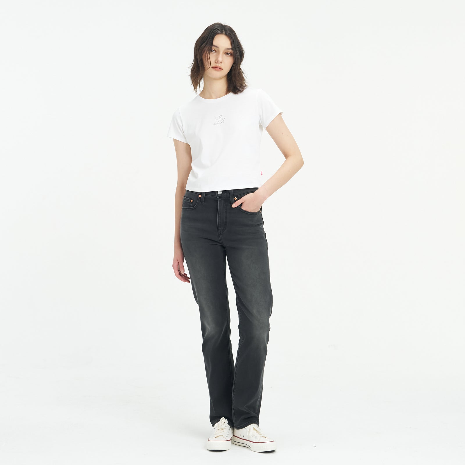 levi's® performance warm 724™ high-waisted straight jeans 1888304352530 Dark Indigo – Levi's Hong Kong