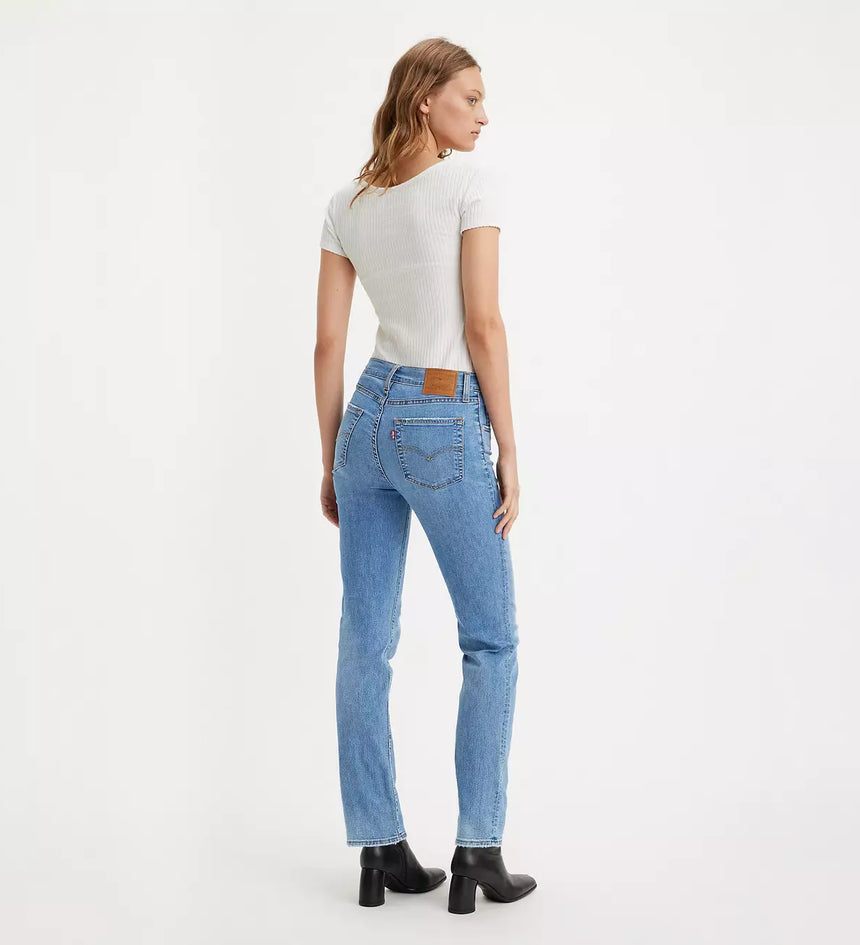 levi's® 724 高腰修身直腳牛仔褲 | 女裝 1888302692428 Medium Indigo – Levi's 香港