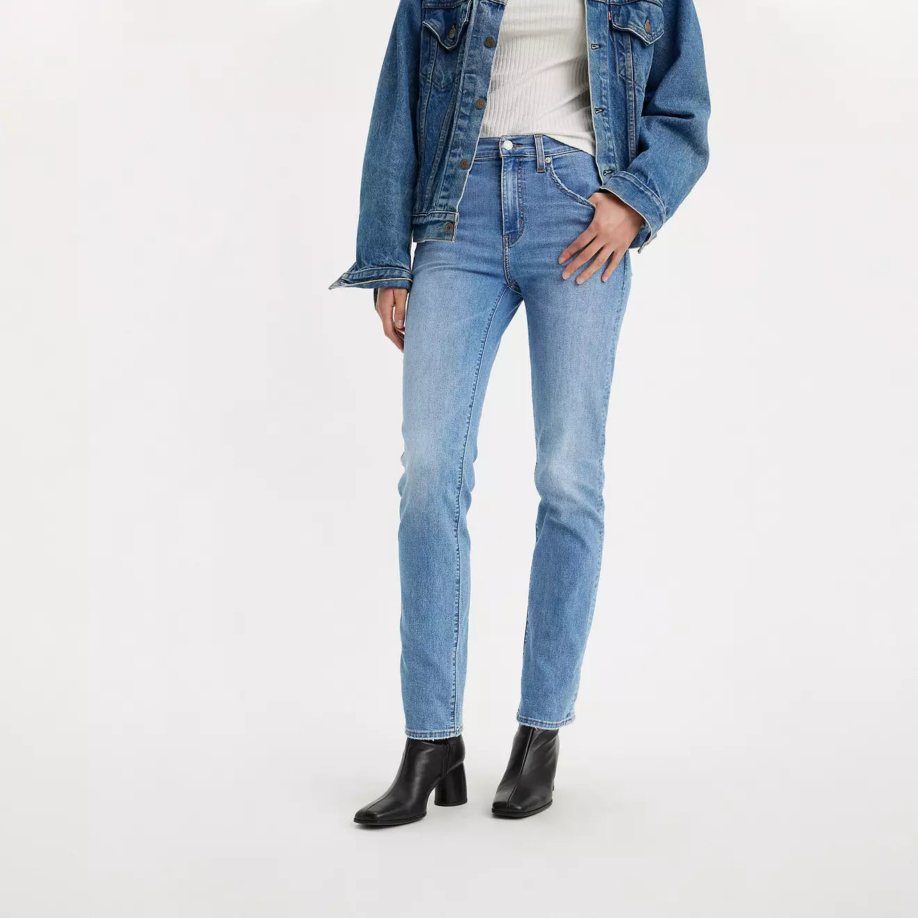 Levi's® 724 高腰修身直腳牛仔褲 | 女裝