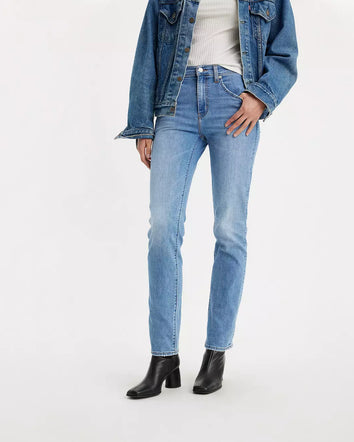 levi's® 724 高腰修身直腳牛仔褲 | 女裝 1888302692428 Medium Indigo  – Levi's 香港