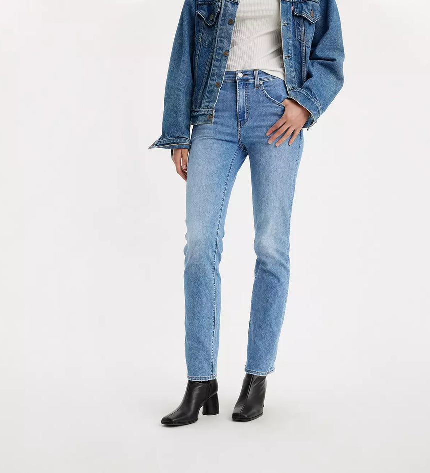 levi's® 724 高腰修身直腳牛仔褲 | 女裝 1888302692428 Medium Indigo – Levi's 香港
