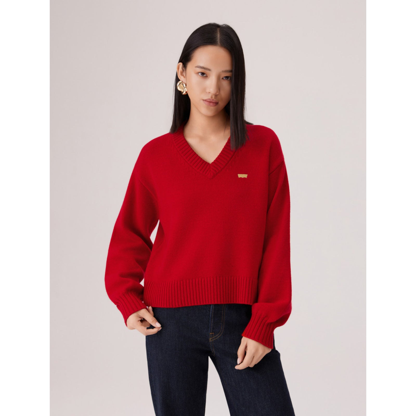 levi's® women's cny v-neck sweater 006Q50001XS- Red – Levi's Hong Kong