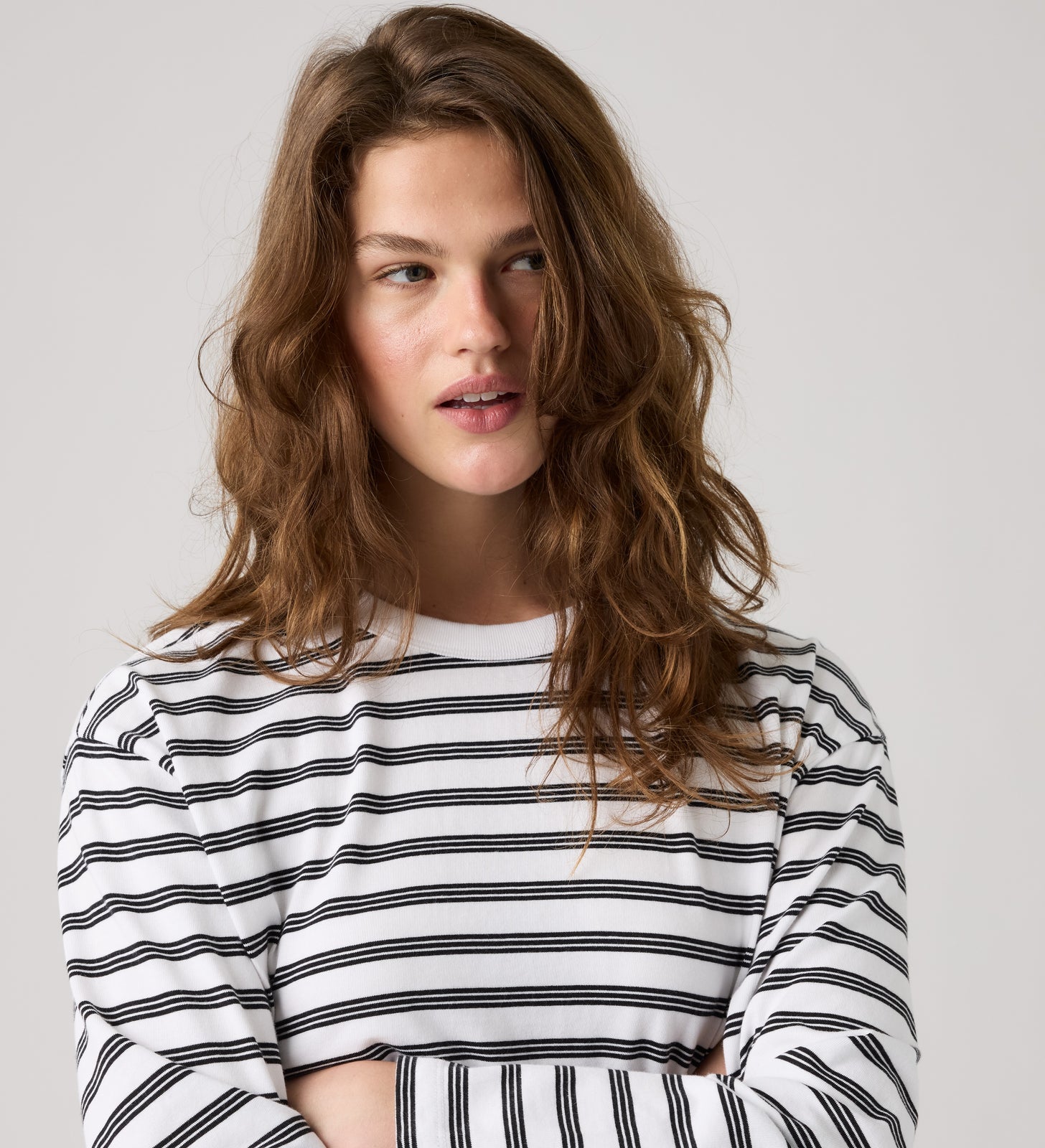rosé朴彩英同款 levi's® vintage 長袖 t 恤 | 女裝 0085S0013XXS- Paloma Stripe Bright White - White – Levi's 香港