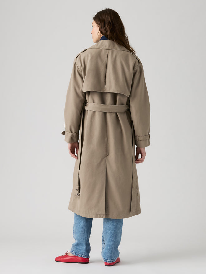 rosé's style levi's® women's serena trench coat 006RW0004XXS- Fallen Rock - Brown  – Levi's Hong Kong