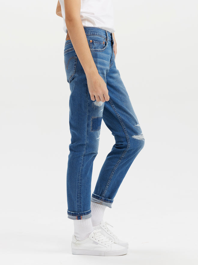 levi’s® women's boyfriend mid-rise tapered jeans 1988703882427 Indigo  – Levi's Hong Kong