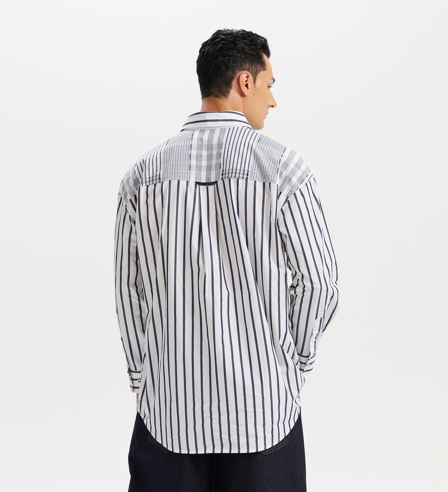 levi’s® 寬鬆長袖條紋牛津襯衫 | 男款 003MX0001XS- Grey – Levi's 香港