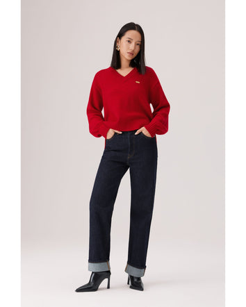 levi's® 2026 新年限定v領毛衣 | 女裝 006Q50001XS- Red  – Levi's 香港