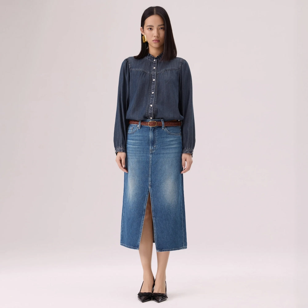  levi's® performance cool 涼感直筒牛仔裙 | 女裝 006RC000124- Indigo – Levi's 香港