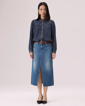  levi's® column 直筒牛仔裙 | 女裝 006RC000124- Indigo  – Levi's 香港