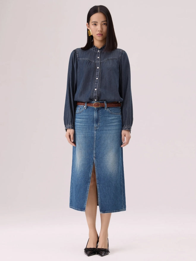 levi's® performance cool 涼感直筒牛仔裙 | 女裝 006RC000124- Indigo  – Levi's 香港