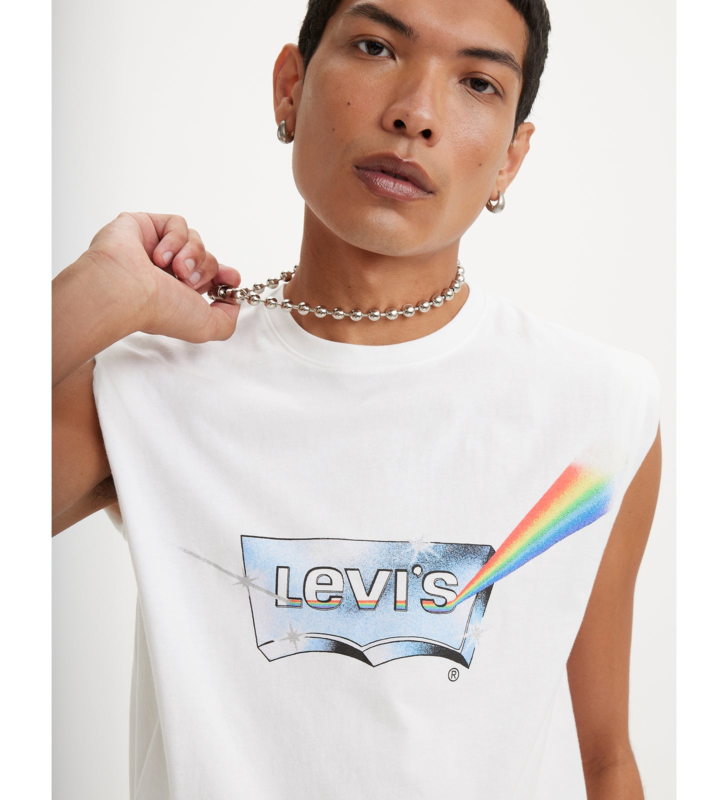 levi's® pride平權系列 印花圖案 t-shirt 246710039M- Prism White – Levi's 香港