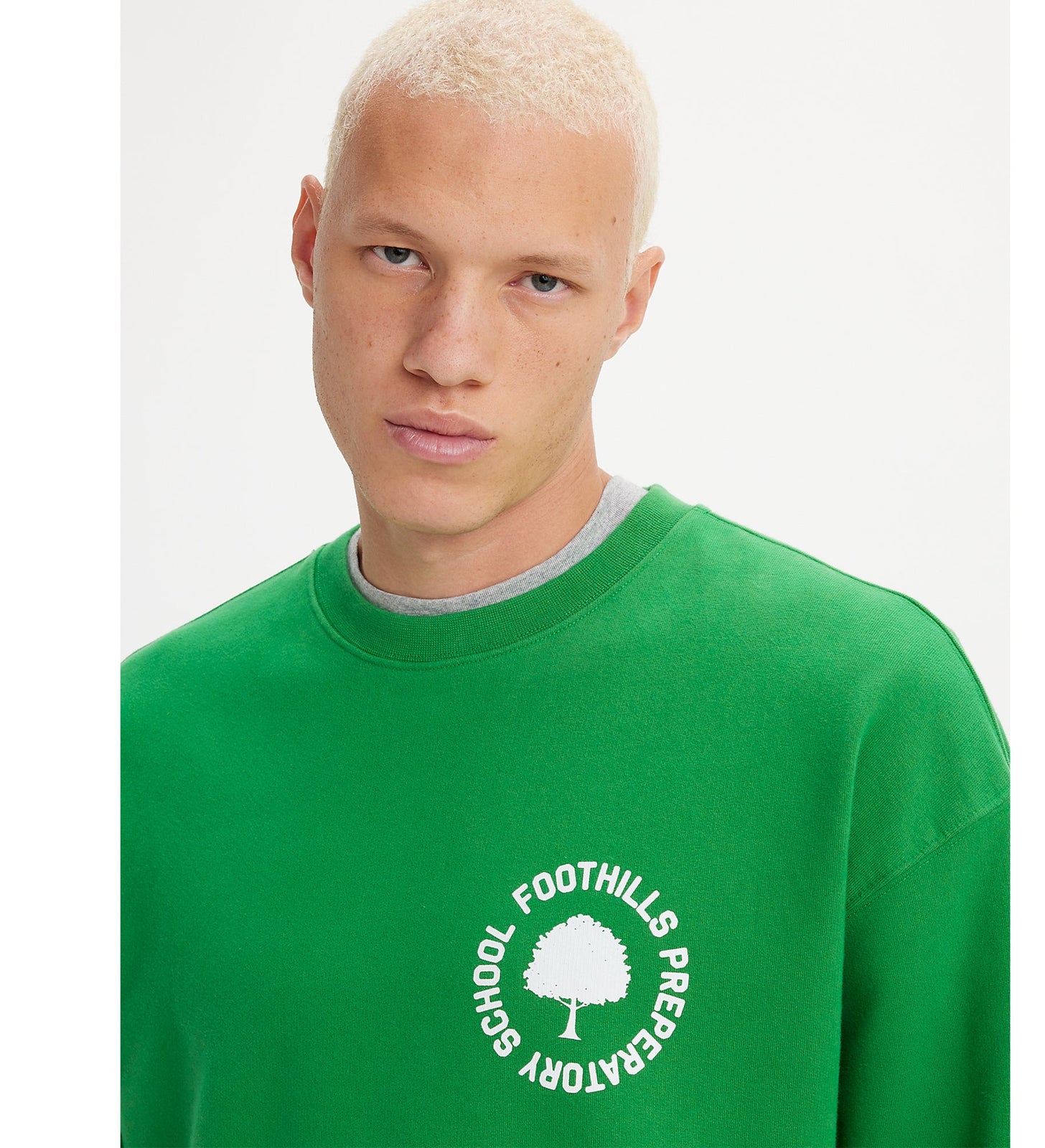 levi's® gold tab™ men's crewneck sweatshirt A37700011S- Crew Foothills Medium Green – Levi's Hong Kong