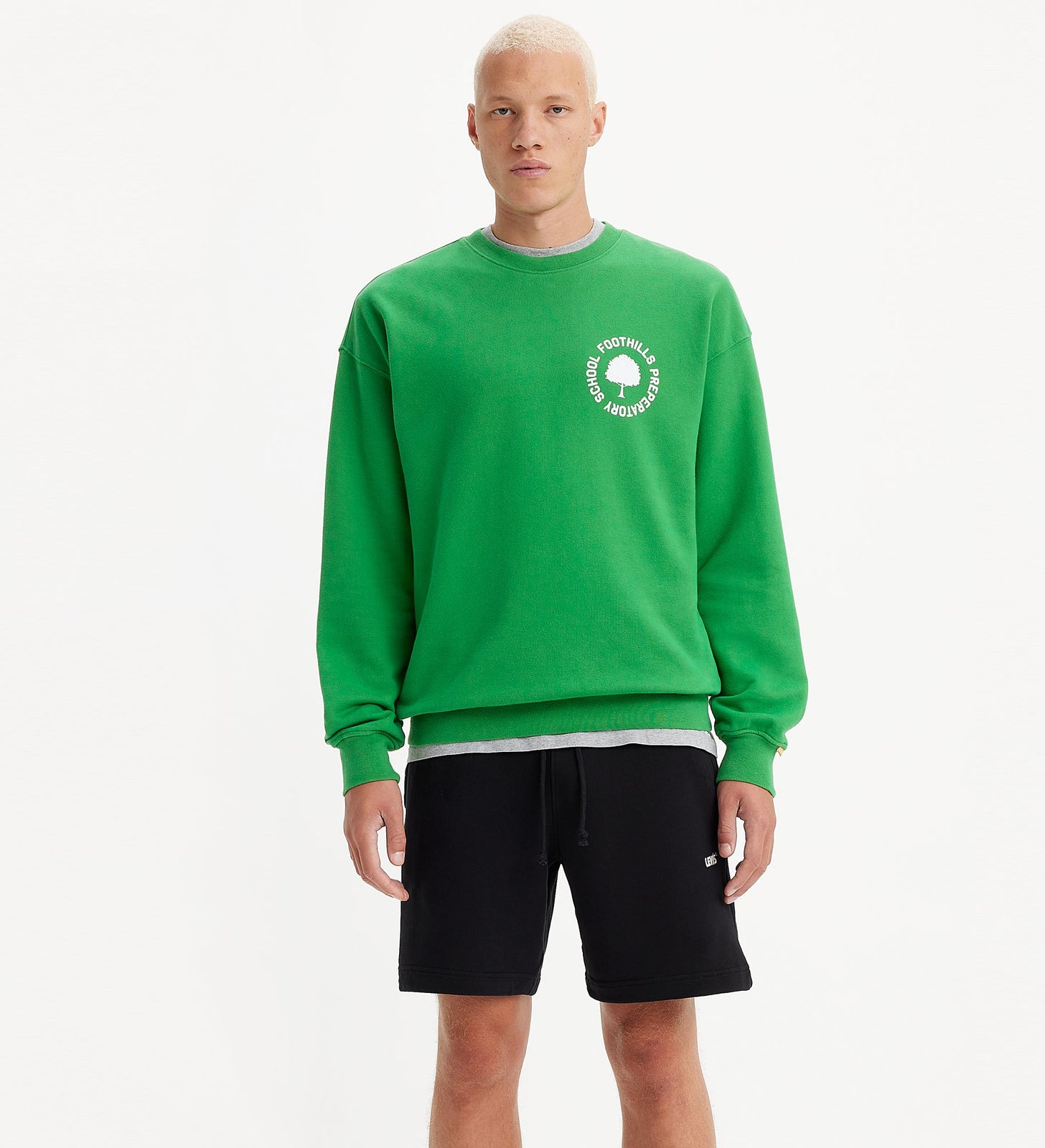 levi's® gold tab™ men's crewneck sweatshirt A37700011S- Crew Foothills Medium Green – Levi's Hong Kong