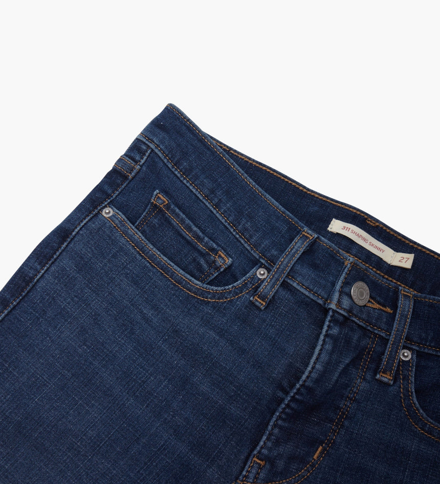levi's® women's 311 shaping skinny jeans 1962603802628 Salty Surf - Medium Indigo - Worn In – Levi's Hong Kong
