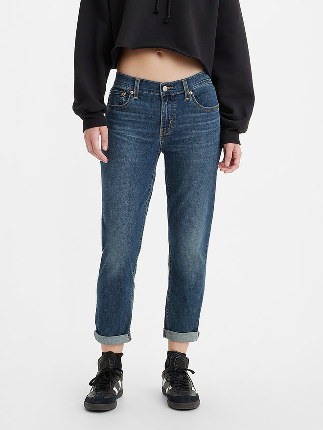 levi’s® 男友風新款boyfriend牛仔褲 | 女裝 1988702852427 Dark Indigo Worn In  – Levi's 香港