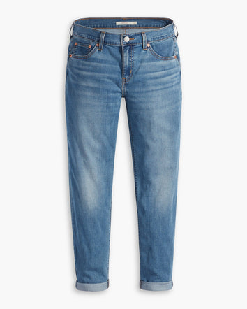levi's® women's mid-rise boyfriend jeans 1988703022327 Medium Indigo Worn In  – Levi's Hong Kong