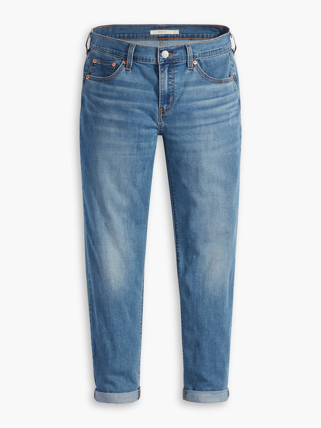 levi's® women's mid-rise boyfriend jeans 1988703022427 Medium Indigo Worn In  – Levi's Hong Kong