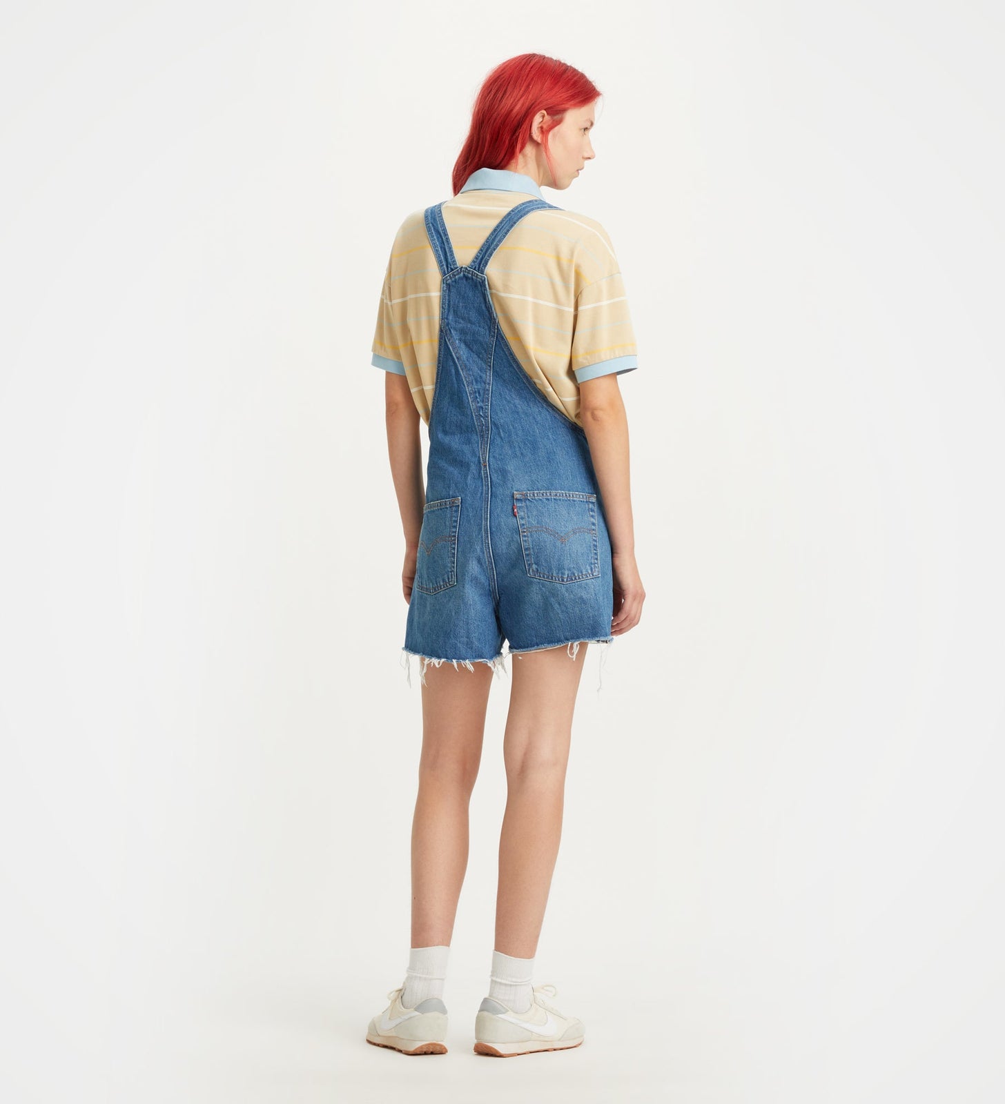 levi's®復古連身牛仔工人短褲 | 女裝 523330041XS- Medium Indigo Destructed – Levi's 香港