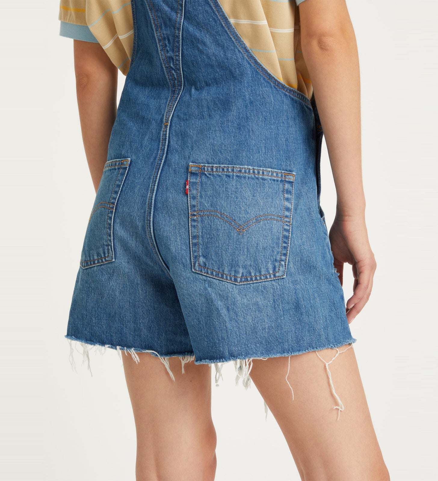 levi's®復古連身牛仔工人短褲 | 女裝 523330041XS- Medium Indigo Destructed – Levi's 香港