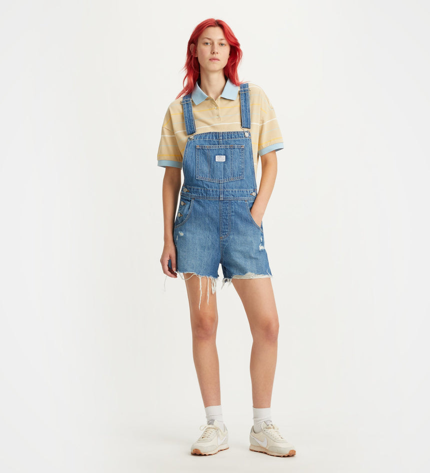 levi's® women's vintage shortalls 523330041L- Medium Indigo Destructed – Levi's Hong Kong