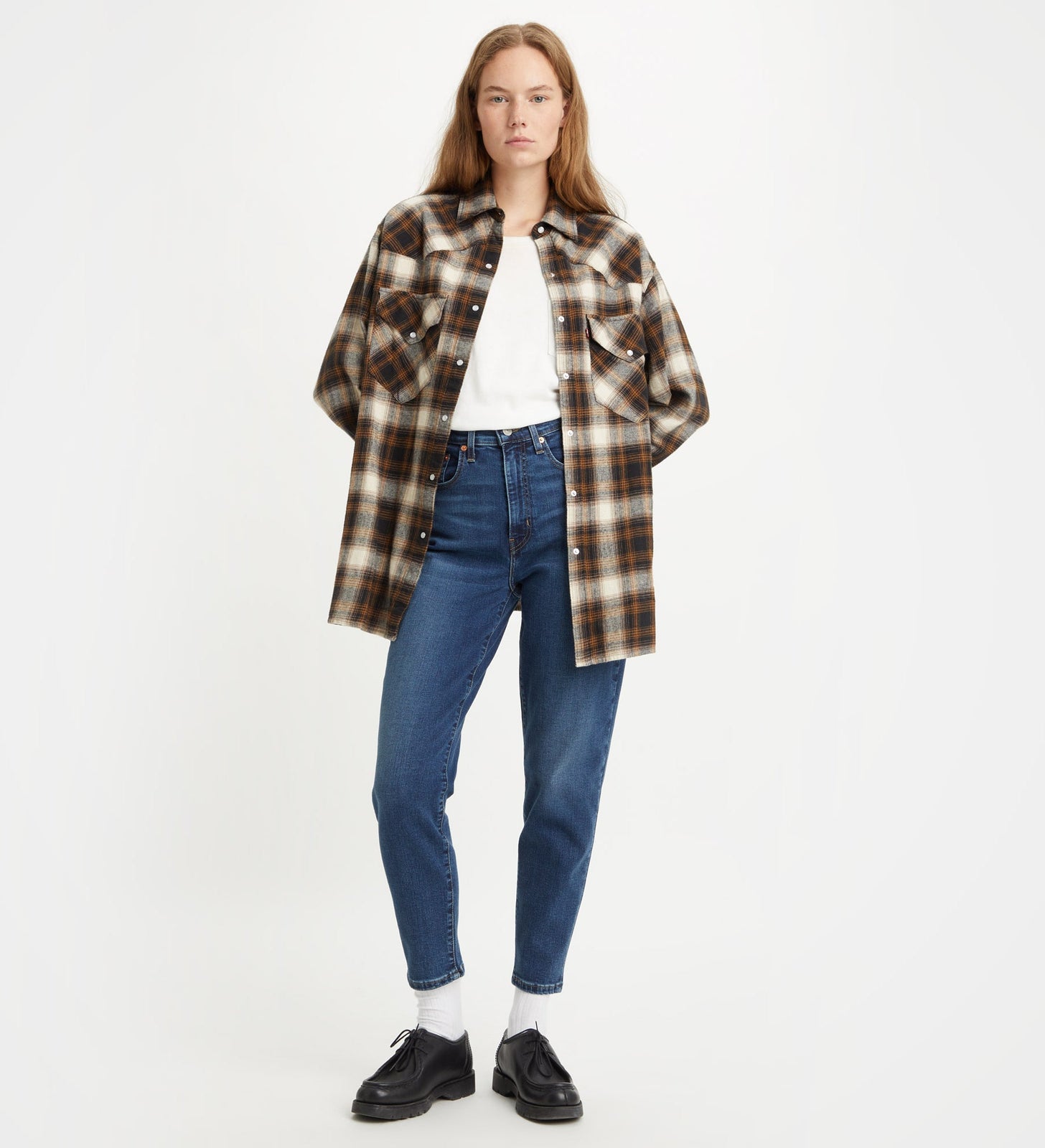 levi's®高腰boyfriend 男友風牛仔褲 | 女裝 8587301142427 Dark Indigo Worn In – Levi's 香港