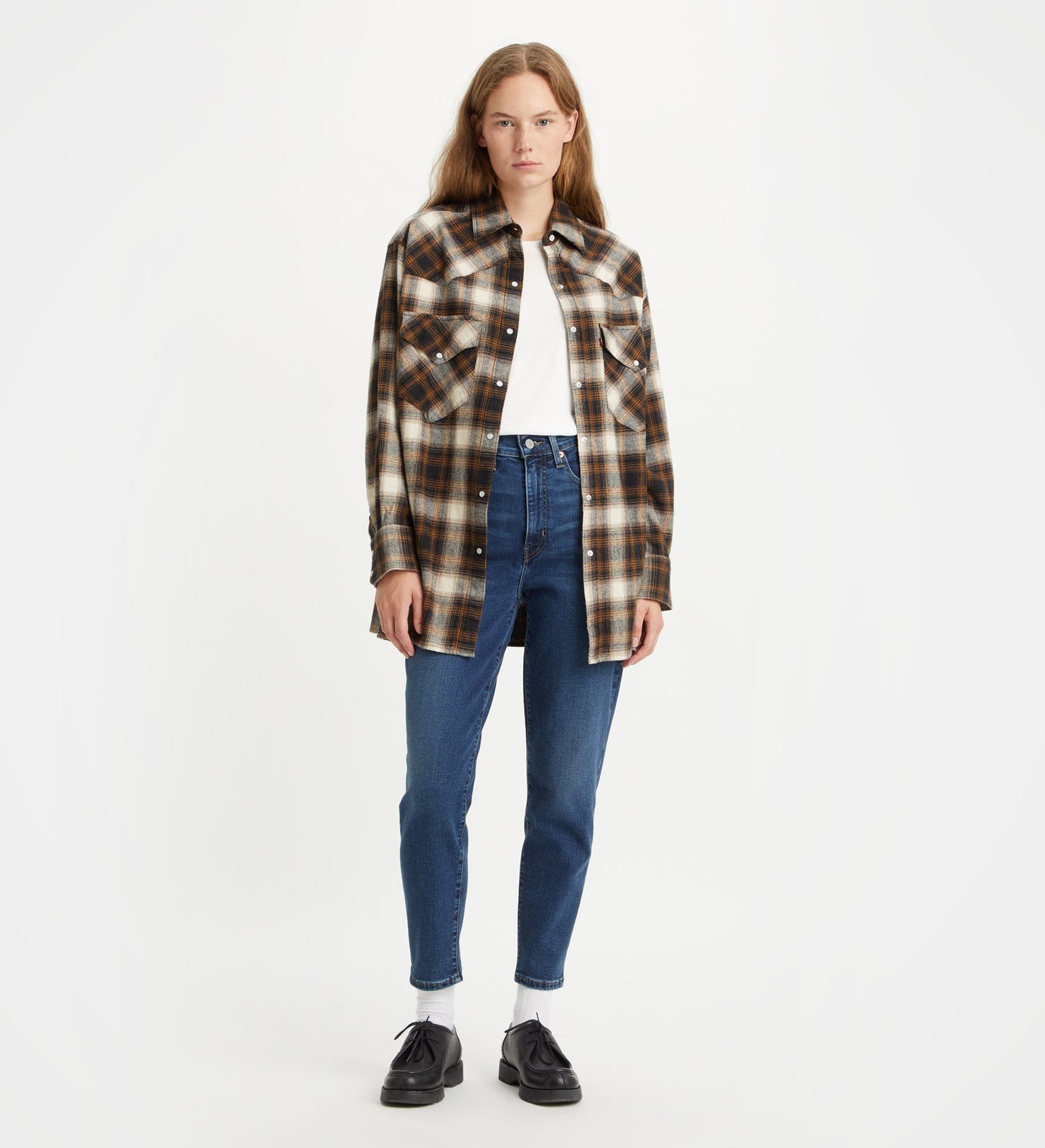 levi's®高腰boyfriend 男友風牛仔褲 | 女裝 8587301142427 Dark Indigo Worn In – Levi's 香港
