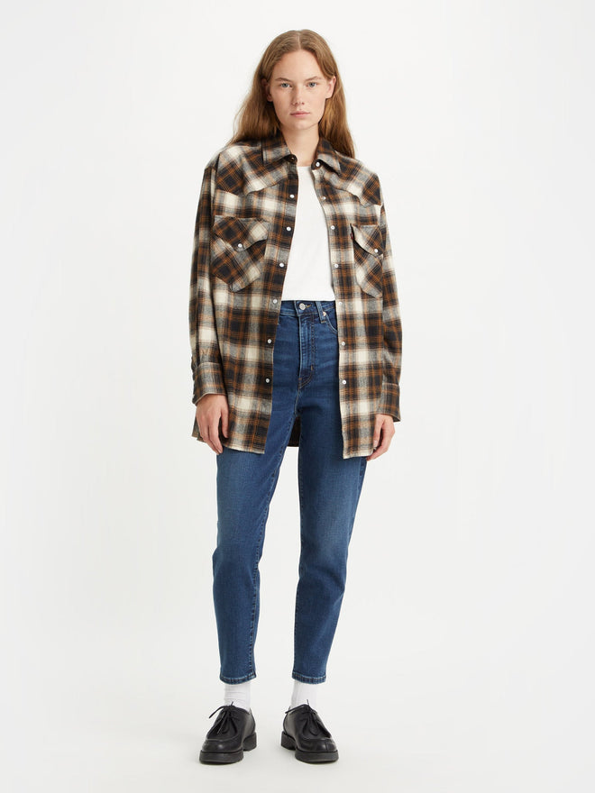 levi's® women's high-rise boyfriend jeans 8587301142427 Dark Indigo Worn In  – Levi's Hong Kong