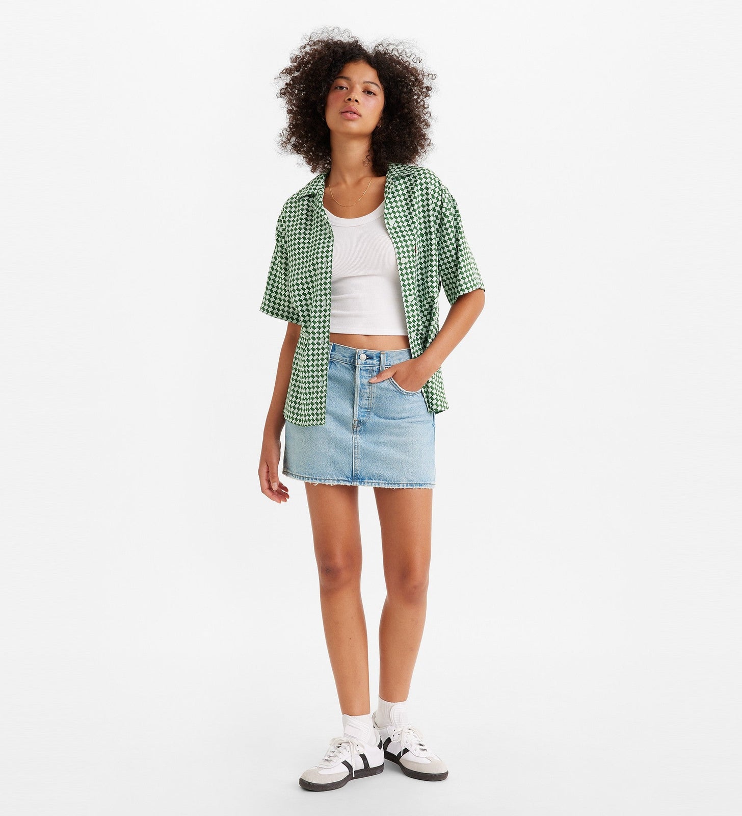 levi's® 標誌性牛仔裙|女裝 A4694000324- Light Indigo - Worn In – Levi's 香港