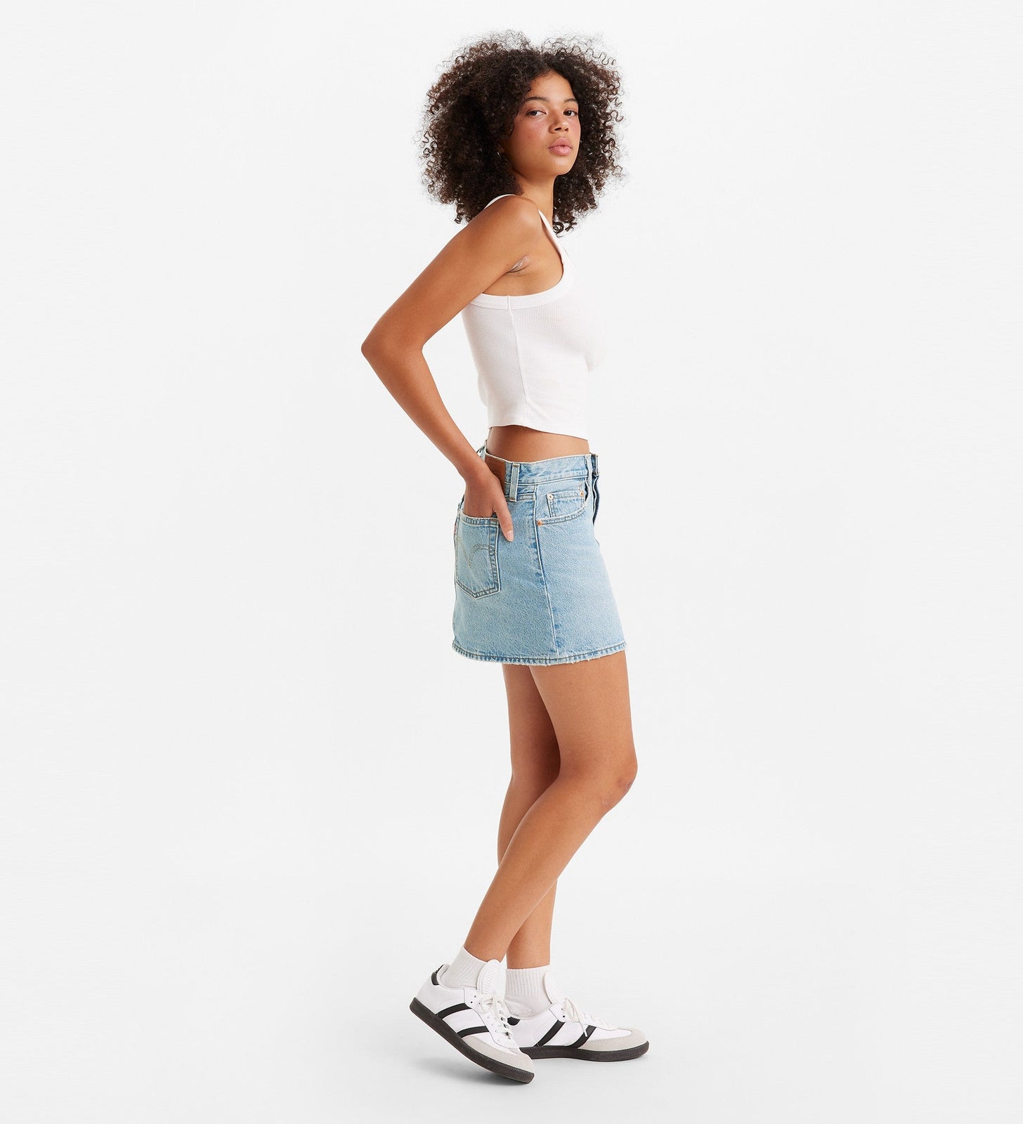 levi's® 標誌性牛仔裙|女裝 A4694000324- Light Indigo - Worn In – Levi's 香港